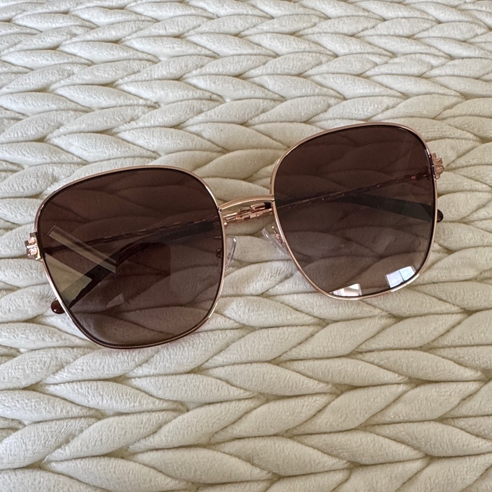 Tory Burch Rose Gold Square Sunglasses
